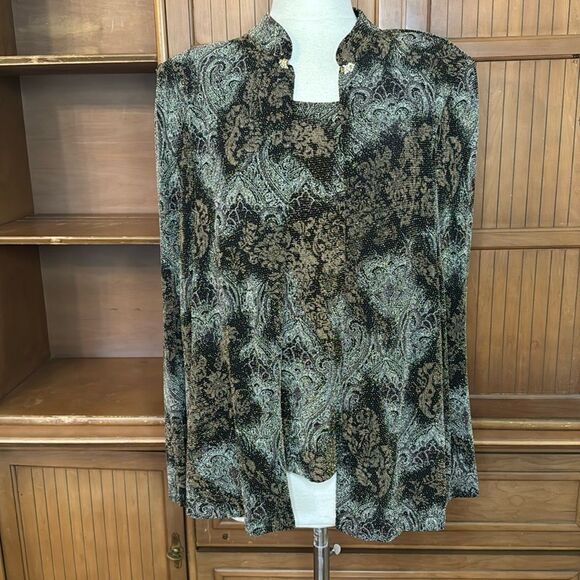 R&M Richard’s Metallic Blouse, size 12 - Picture 1 of 7
